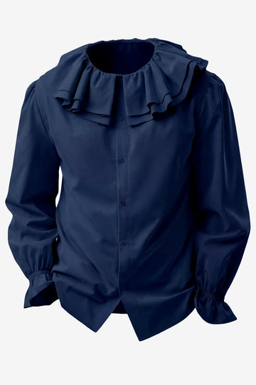 Runcati Navy Blue Medieval Pirate Shirt
