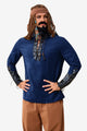 Runcati Navy Blue Viking Costume Shirt