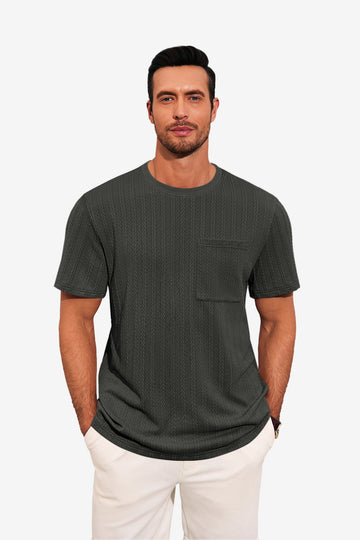 Runcati Mens Dark Grey Short Sleeve T-Shirts