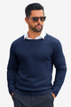 Runcati Mens Dark Blue Crewneck Sweaters