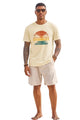 Runcati Mens Apricot Palm Graphic Tee
